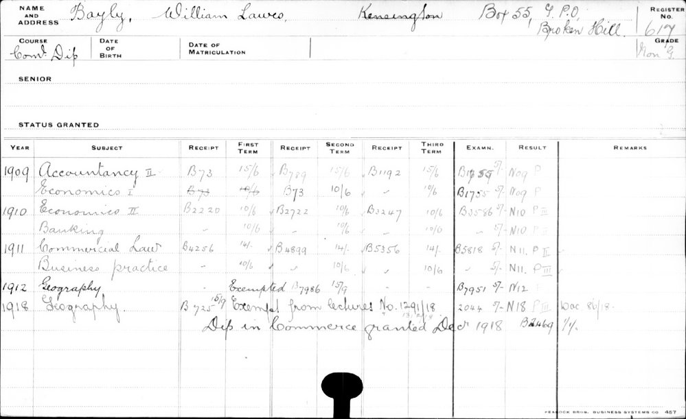 BAYLY, William Lawes