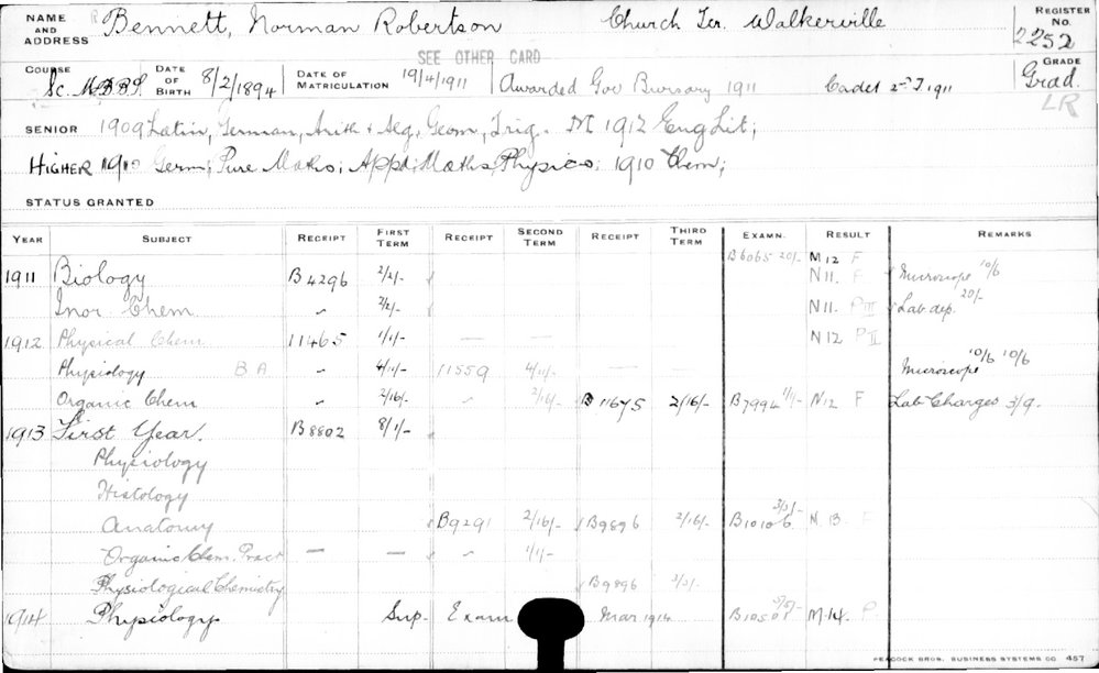 BENNETT, Norman Robertson