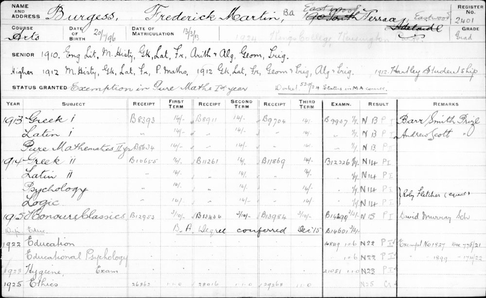 BURGESS, Frederick Martin