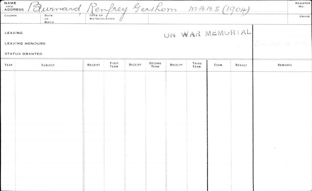 BURNARD, Renfrey Gershom