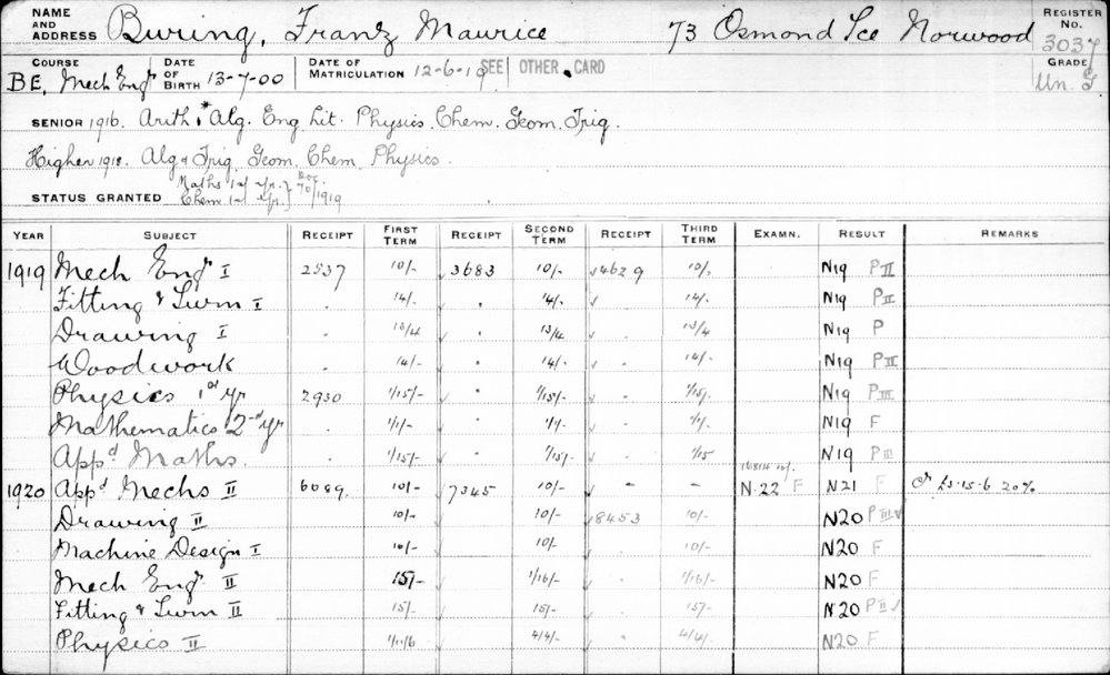 BURING, Franz Maurice