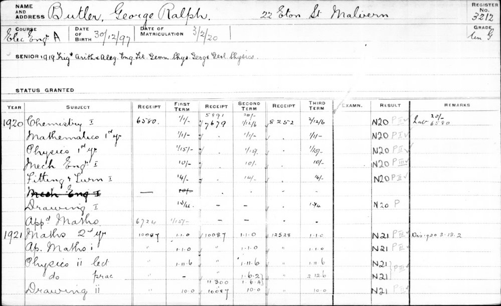 BUTLER, George Ralph