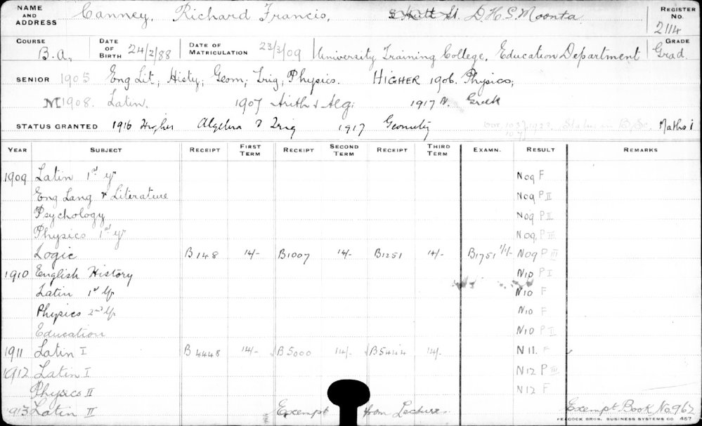 CANNEY, Richard Francis