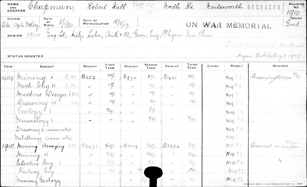 CHAPMAN, Robert Hall