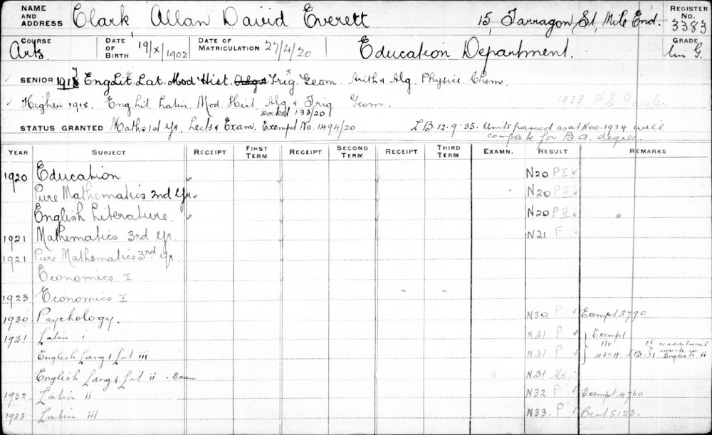 CLARK, Allan David Everett