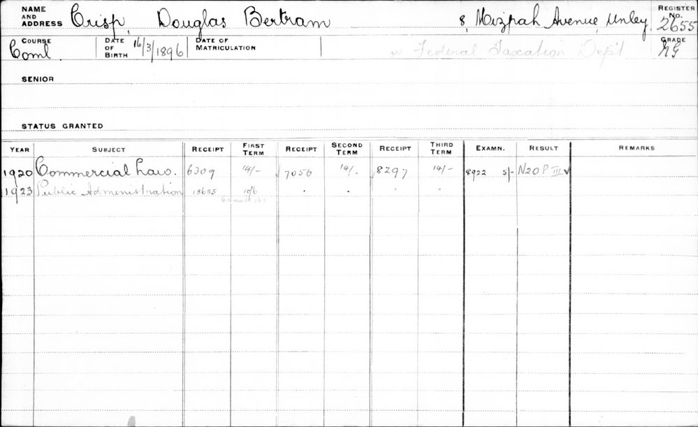 CRISP, Douglas Bertram