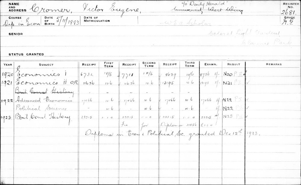 CROMER, Victor Eugene