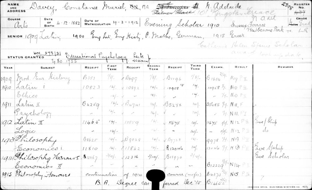 DAVEY, Constance Muriel