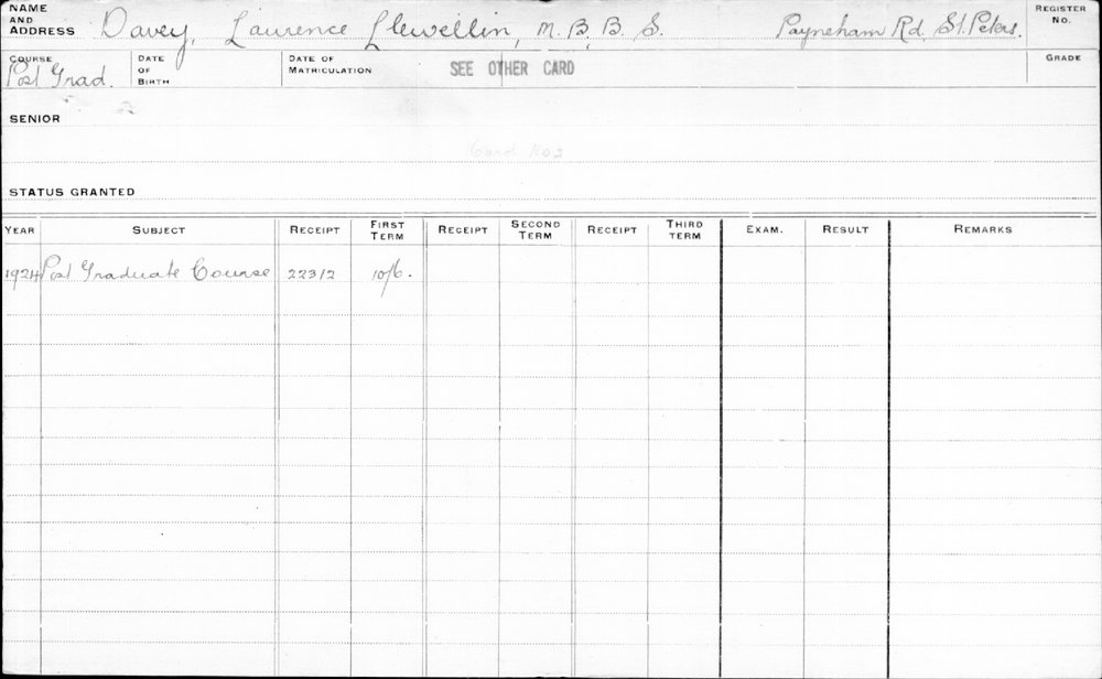 DAVEY, Laurence Llewellin