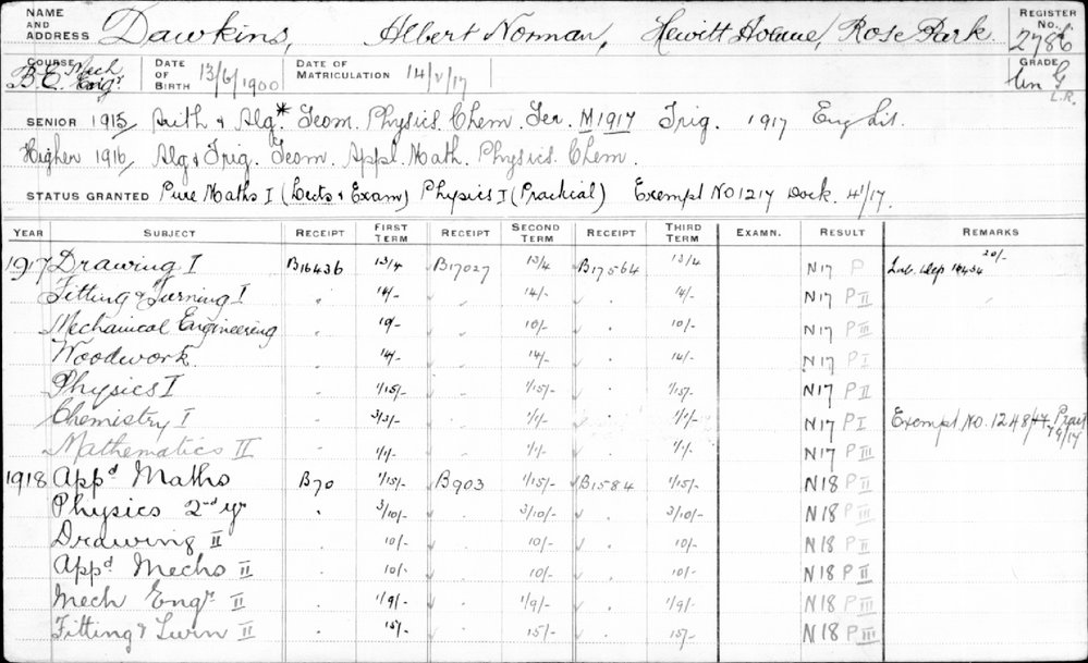 DAWKINS, Albert Norman