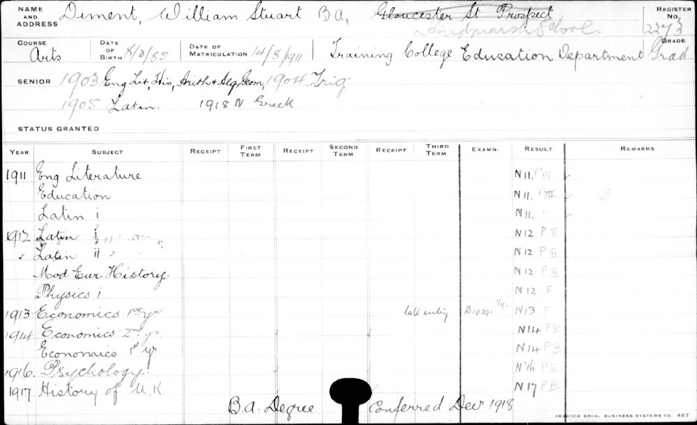 DIMENT, William Stuart