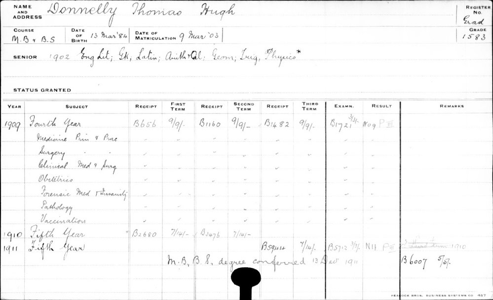 DONNELLY, Thomas Hugh