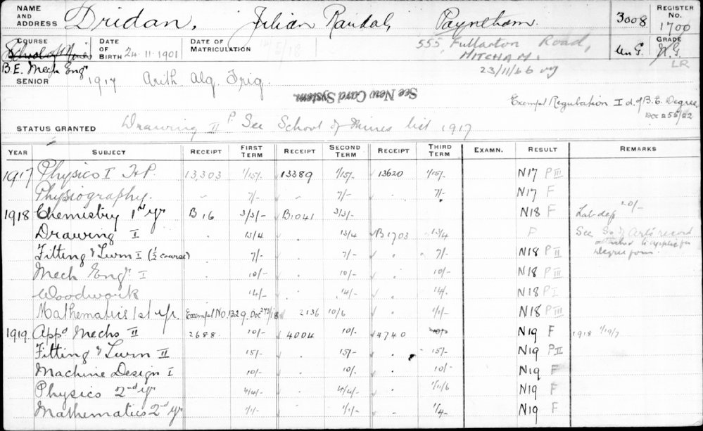 DRIDAN, Julian Randal