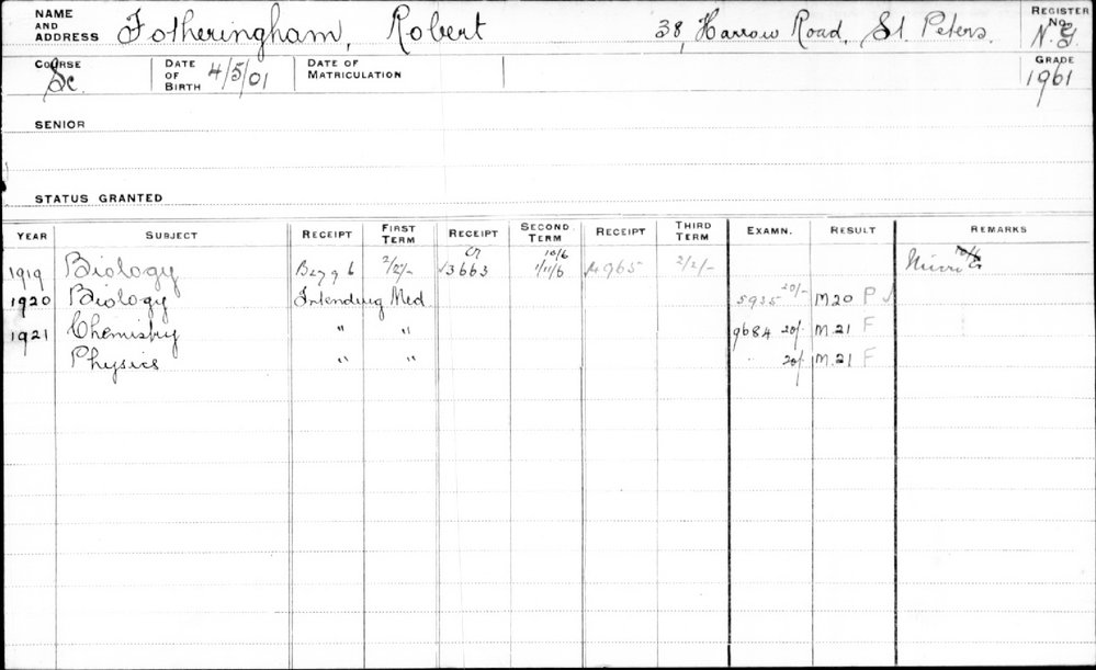 FOTHERINGHAM, Robert