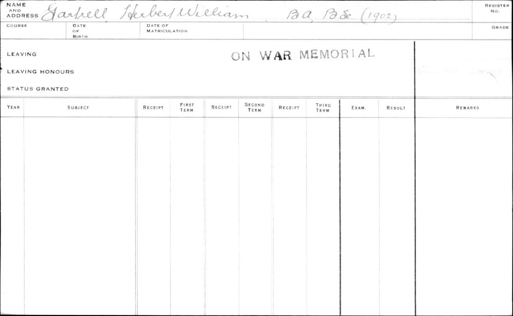 GARTRELL, Herbert William