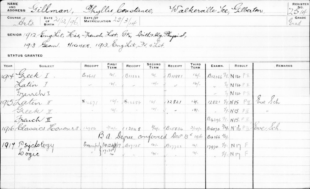 GILLMAN, Phyllis Constance