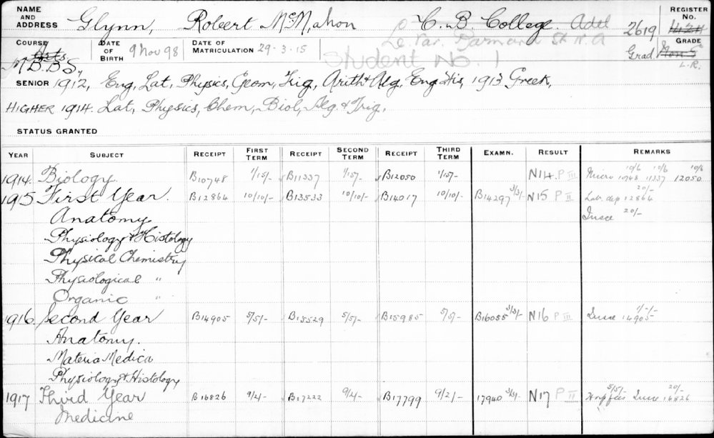 GLYNN, Robert McMahon