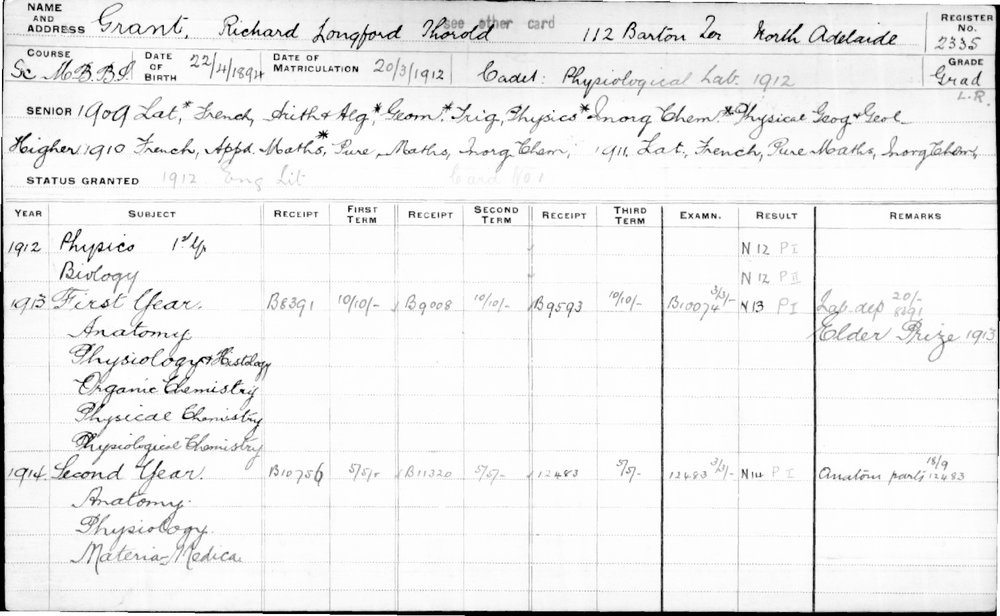 GRANT, Richard Longford Thorold