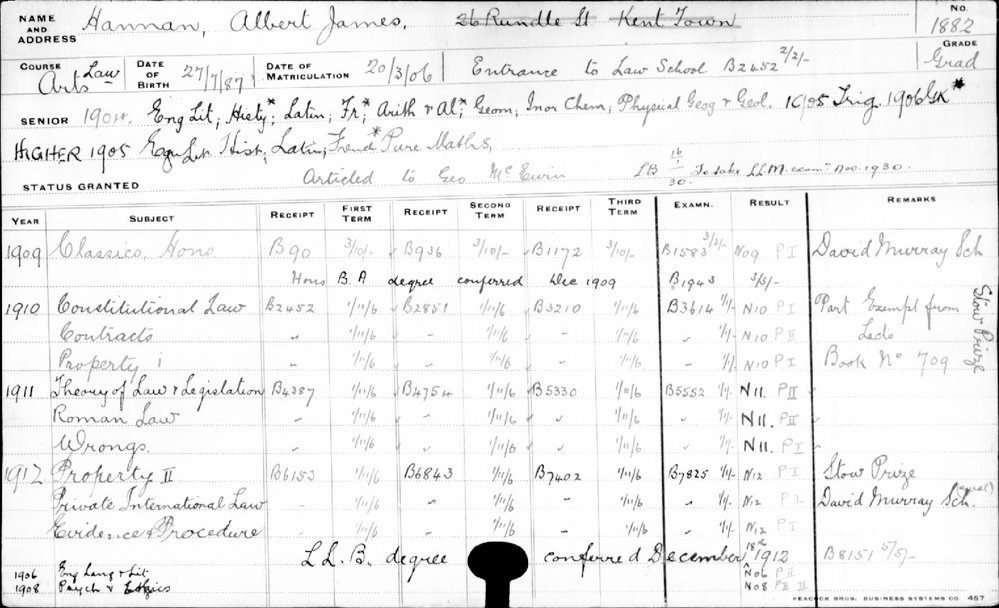 HANNAN, Albert James