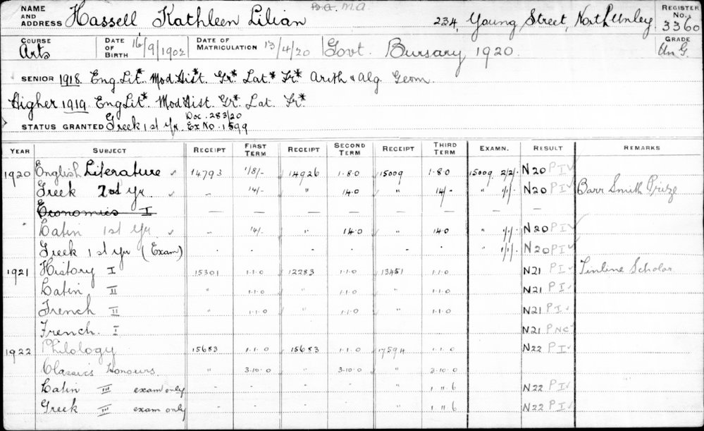 HASSELL, Kathleen Lilian