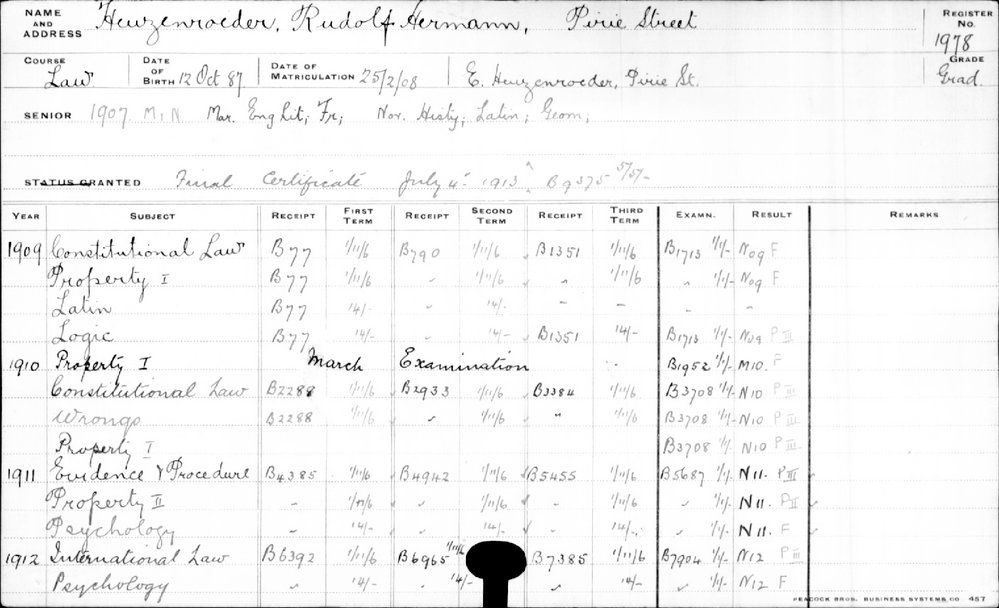 HEUZENROEDER, Rudolf Hermann