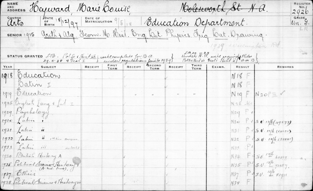 HEYWARD, Marie Louise