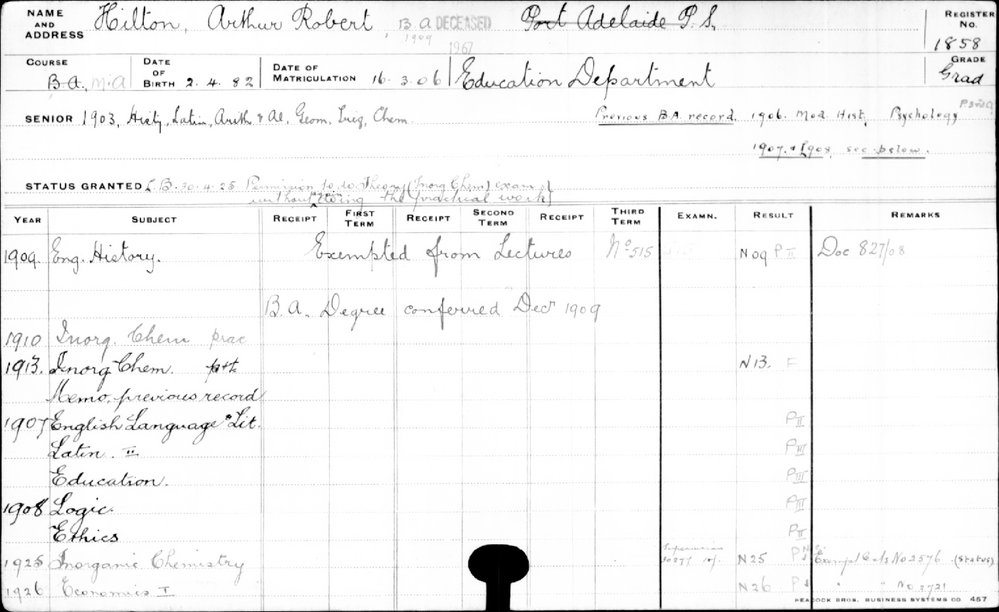 HILTON, Arthur Robert