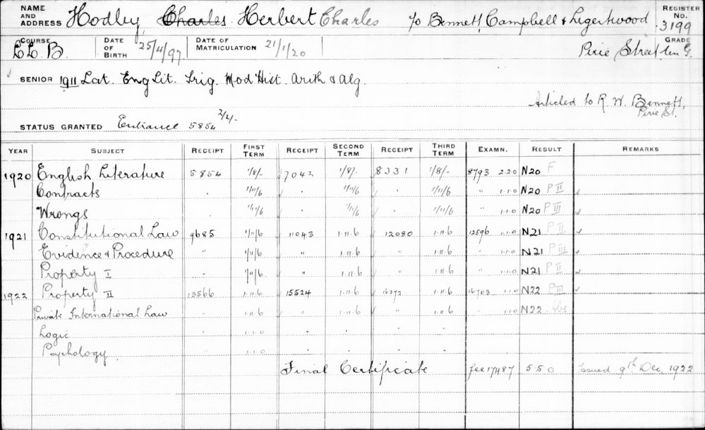 HODBY, Herbert Charles