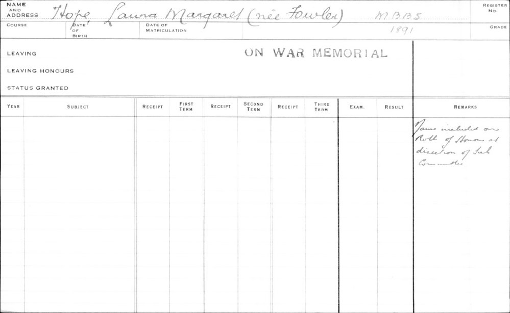 HOPE, Laura Margaret