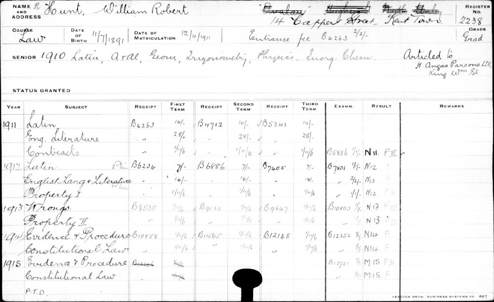 HUNT, William Robert