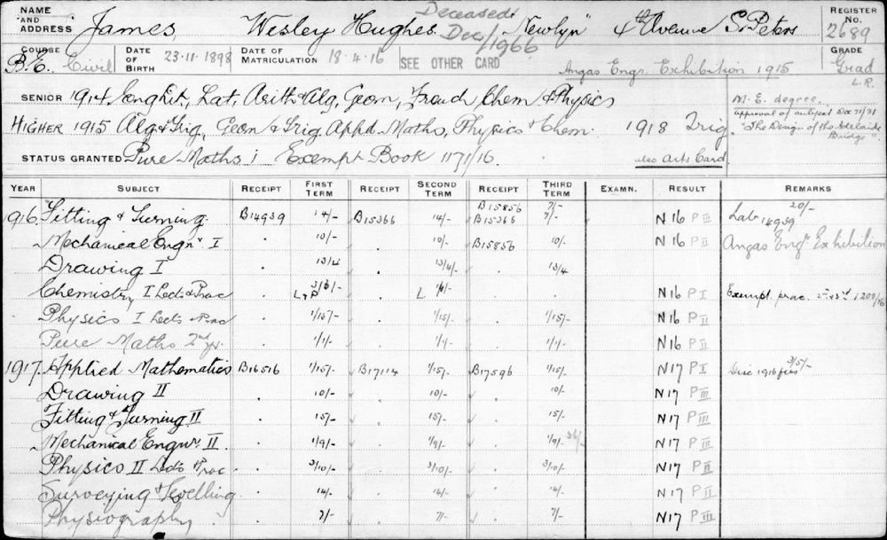 JAMES, Wesley Hughes