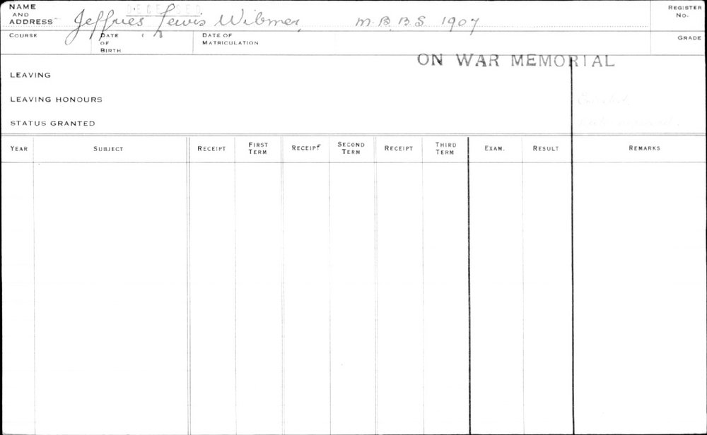 JEFFRIES, Lewis Wibmer