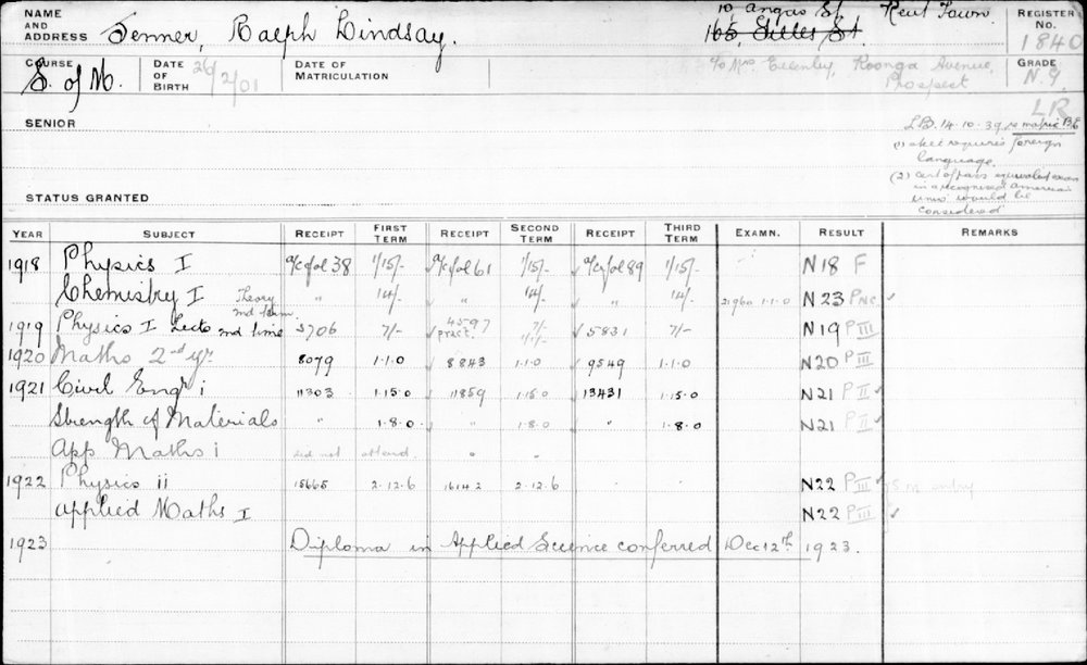 JENNER, Ralph Lindsay