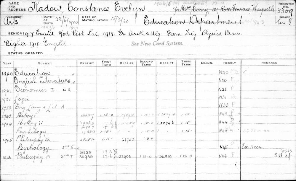 KADOW, Constance Evelyn