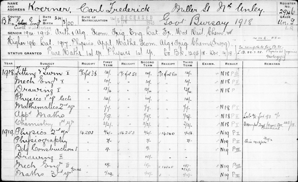 KOERNER, Carl Frederick