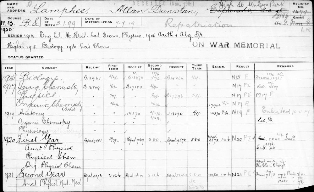 LAMPHEE, Allan Dunstan