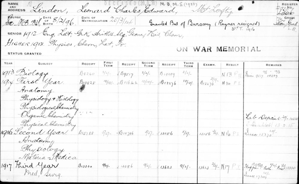 LINDON, Leonard Charles Edward