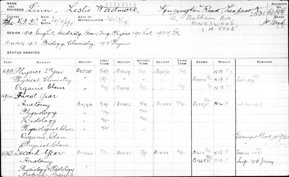 LINN, Leslie Wadmore