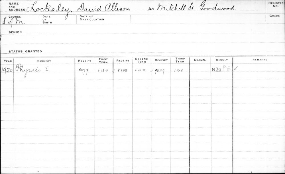 LOCKSLEY, David Allison