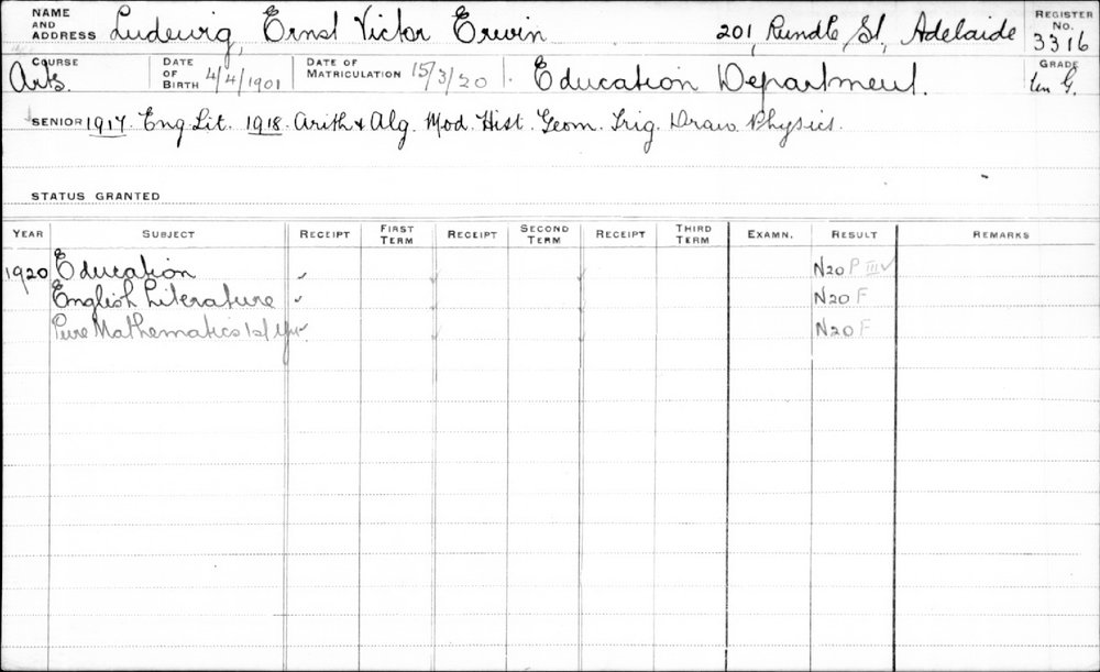 LUDEWIG, Ernst Victor Erwin