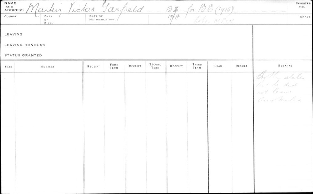 MARTIN, Victor Garfield