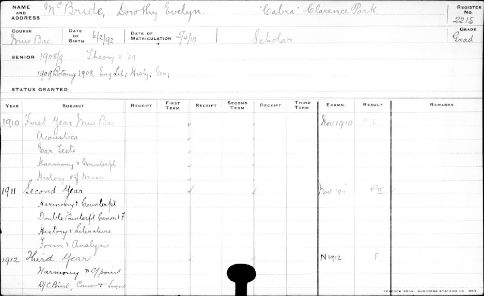 MCBRIDE, Dorothy Evelyn