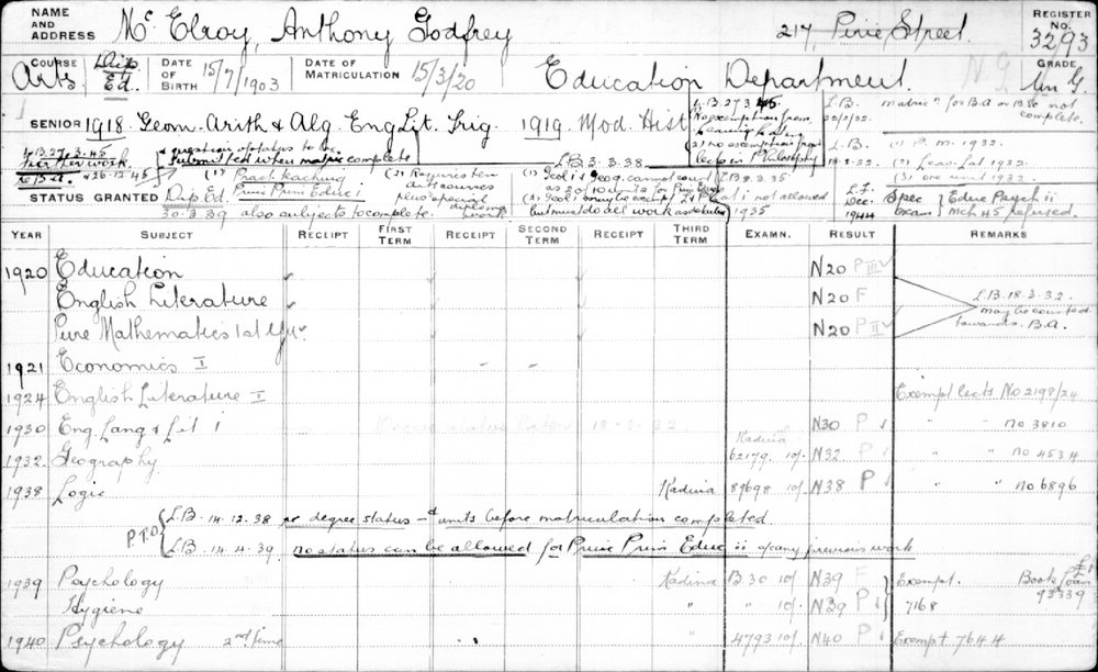 MCELROY, Anthony Godfrey