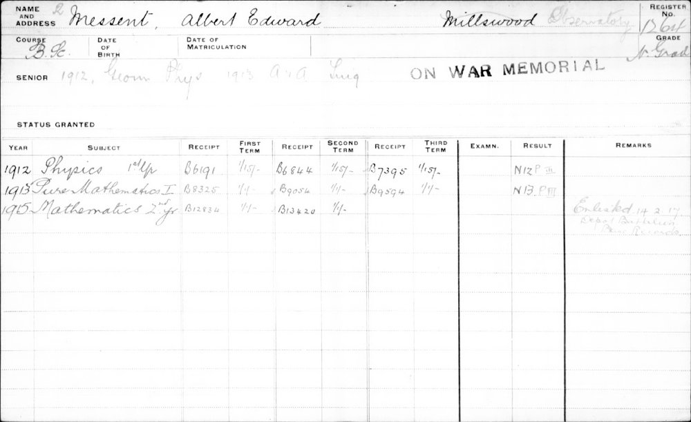 MESSENT, Albert Edward