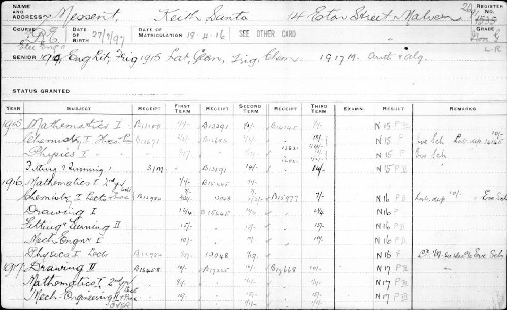 MESSENT, Keith Santo