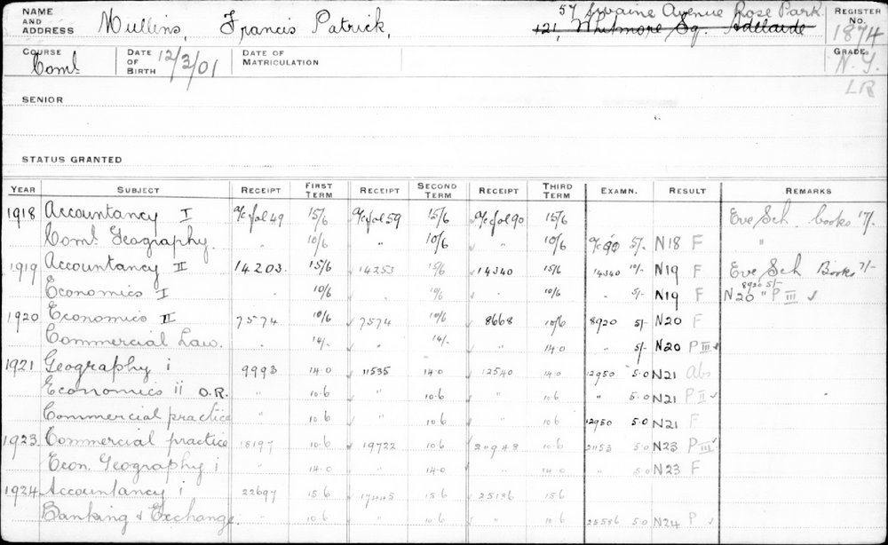 MULLINS, Francis Patrick