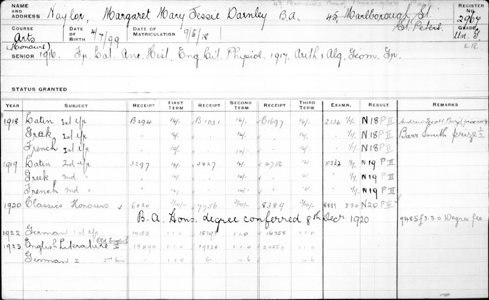 NAYLOR, Margaret Mary Jessie Darnley