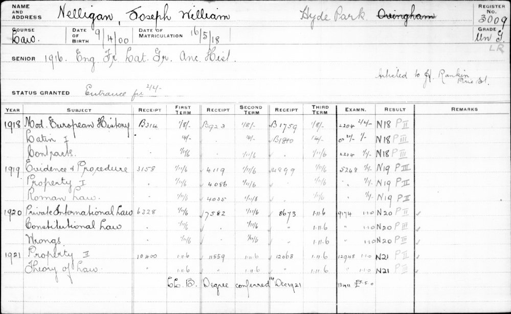 NELLIGAN, Joseph William