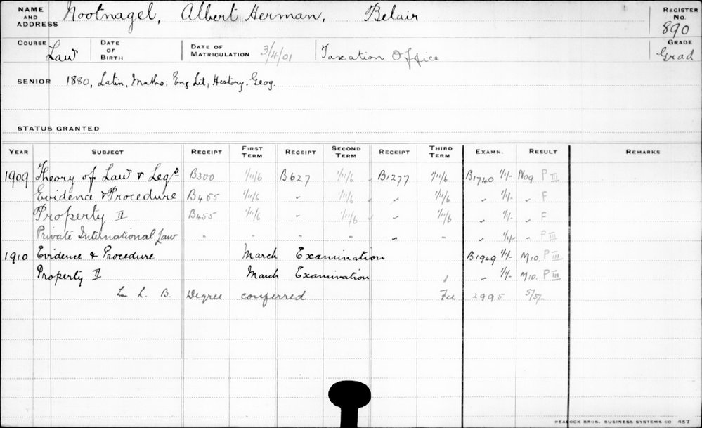 NOOTNAGEL, Albert Herman