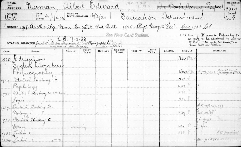 NORMAN, Albert Edward